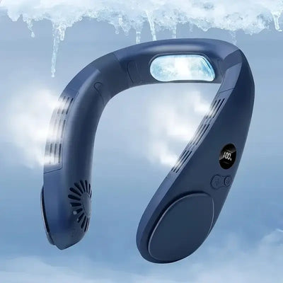 Wearable neck fan for summer cooling
