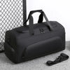 Large sports travel duffel bag with shoe storage and multiple compartments