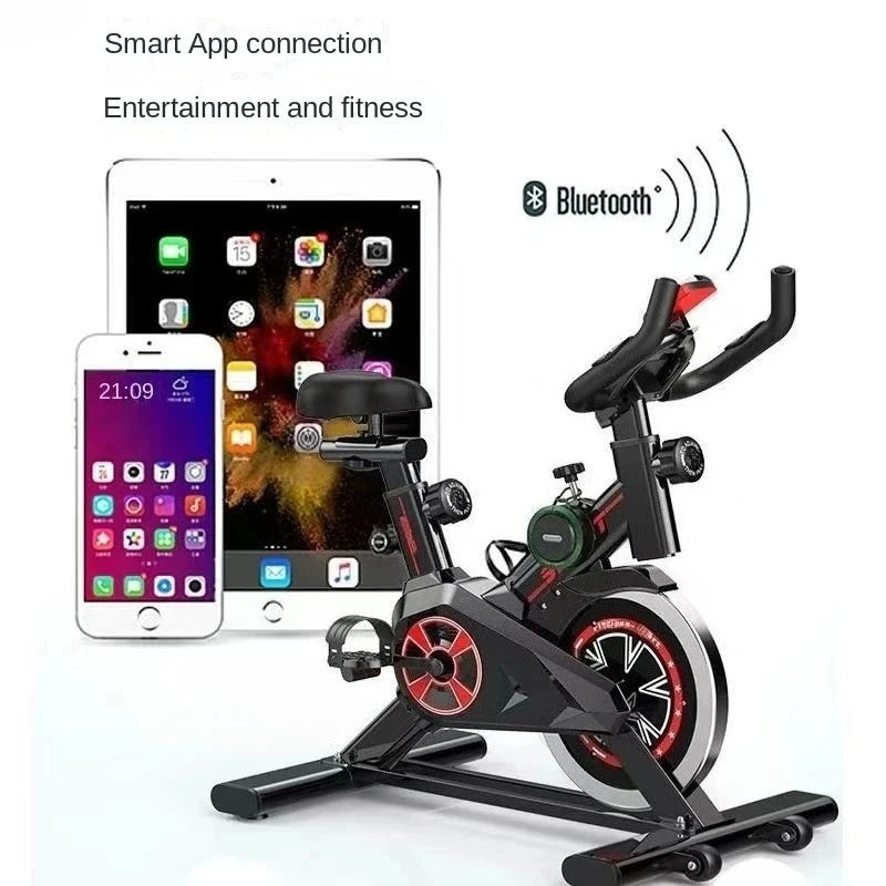 Silent smart power spin bike for indoor home fitness and weight loss