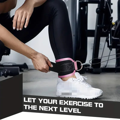 Adjustable fitness ankle straps for gym workouts
