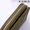 Stylish women’s pink wallet with zipper coin pouch