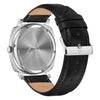 TRNDA Men's Stainless Steel Watch, Black Leather Band | TR45S-3